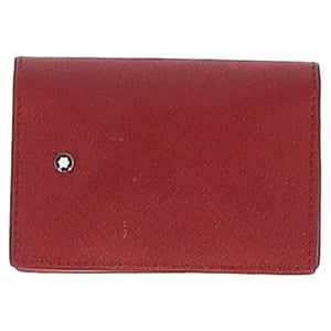 Montblanc Flap Cardhouder in Rood Kalfsleer