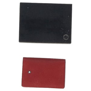 Montblanc Flap Cardhouder in Rood Kalfsleer