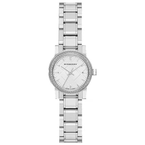 Burberry BU9220 Dames Diamanten Horloge - 26mm Roestvrij Staal Elegantie