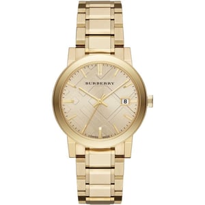 Burberry BU9033 The City Geelgoud Unisex horloge - Zwitsers luxe horloge