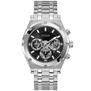 Guess GW0260G1 herenhorloge in roestvrij staal met zwarte wijzerplaat
