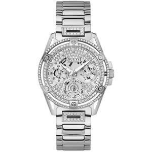 Guess GW0464L1 Queen dameshorloge met chronograaf in zilver