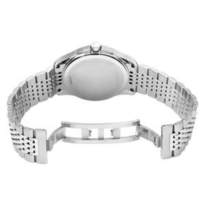 Gucci G-Timeless YA126402 Herenhorloge met zwarte wijzerplaat en zilveren armband