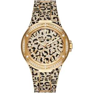 Michael Kors MK7284 Animal Pavé dameshorloge - Stijlvol ontwerp in zwart en goud
