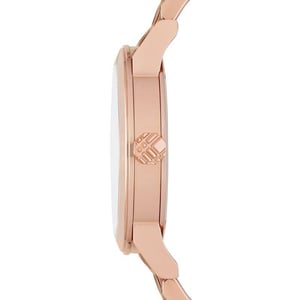 Elegant Burberry BU9135 dameshorloge in bruin roségoud roestvrij staal