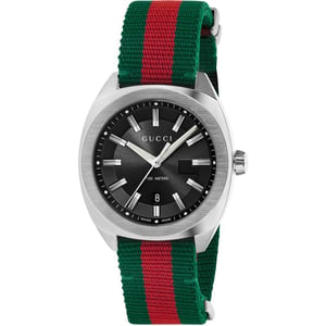 Gucci YA142305 GG2570 Herenhorloge van zwart canvas - 41mm Elegant uurwerk