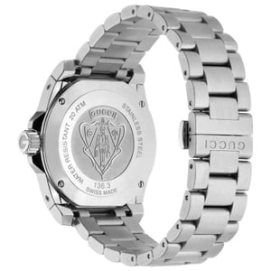 Gucci YA136302 Heren Duikhorloge - 40mm Roestvrij Staal & 200m Waterdicht