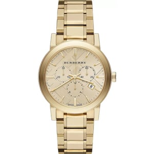 Burberry BU9753 Horloge met gouden wijzerplaat en chronograaf voor heren - Luxe uurwerk