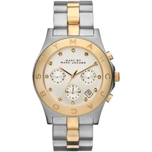 Stijlvol Marc Jacobs MBM3177 dameshorloge - tweekleurig roestvrij staal