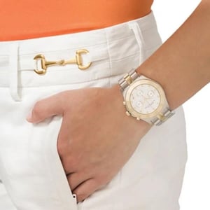 Stijlvol Marc Jacobs MBM3177 dameshorloge - tweekleurig roestvrij staal