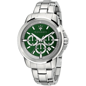 Maserati R8873621017 Successo herenhorloge met chronograaf en groene wijzerplaat