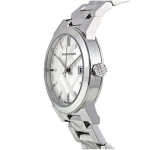 Burberry dameshorloge BU9750 City Chronograaf met zilveren wijzerplaat en roestvrij stalen band
