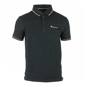Aquascutum Unisex Logo Polo voor volwassenen (Zwart)
