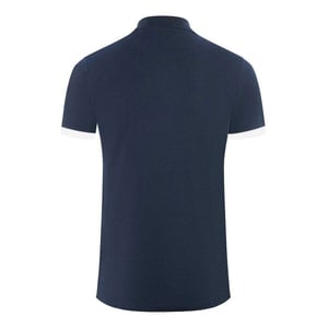 Aquascutum Unisex poloshirt met merkkraag voor volwassenen (Marine)