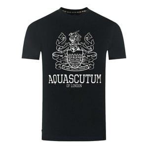 Aquascutum Heren Londen Aldis T-Shirt (Zwart)