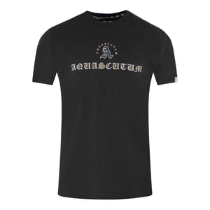 Aquascutum Unisex Adult Script Logo T-Shirt (Zwart)