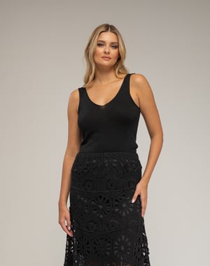 Gehaakt topje met Lurex