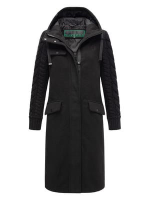 Navahoo Knit Babe dames wintermantel met gebreide mouwen