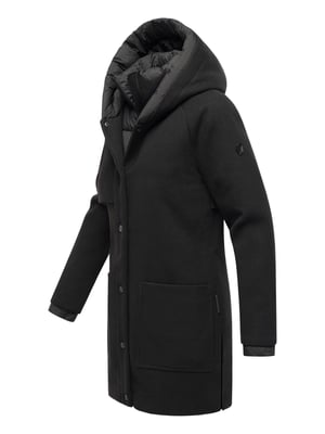 Navahoo Flauschwunder dames wintermantel met afneembare kraag