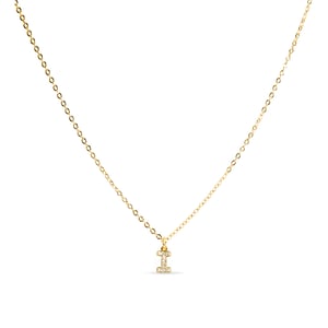 Luxeketting met glanzende zirkonia 18k goud afwerking - Alfabet