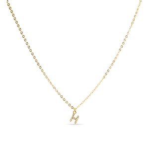 Luxeketting met glanzende zirkonia 18k goud afwerking - Alfabet