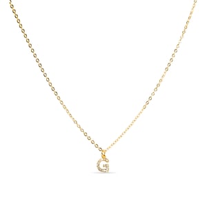 Luxeketting met glanzende zirkonia 18k goud afwerking - Alfabet