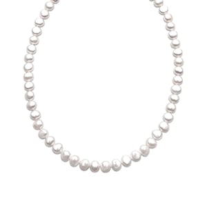 Luxenter Sterling Zilver 925 collier met witte parel afgewerkt in 18K geelgoud - Kipepeo