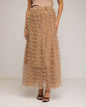 Lange rok met tule ruffles