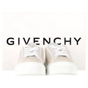 Givenchy City Platform Sneakers in Beige Canvas