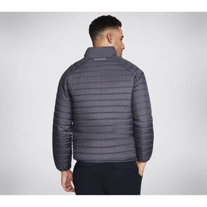 Skechers Performance Go Shield Altitude Reversible Jas Heren Zwarte Pufferjack
