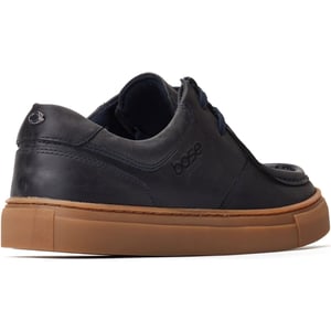 Base London Dalston Leren Herenschoenen Moccasins Navy