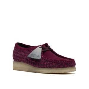 Clarks Originals Wallabee Textiel Dames Paarse Schoenen