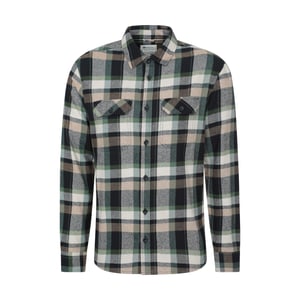 Mountain Warehouse Heren Overhemd met lange mouwen in molton (Donkere Khaki)