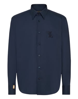 Embroidered Cotton Shirt Loose Fit