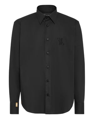 Embroidered Cotton Shirt Loose Fit