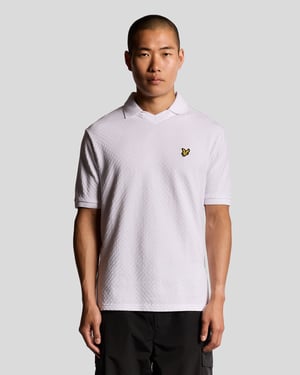 Lyle & Scott Football Collar Poloshirt - Wit