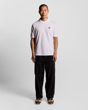 Lyle & Scott Football Collar Poloshirt - Wit