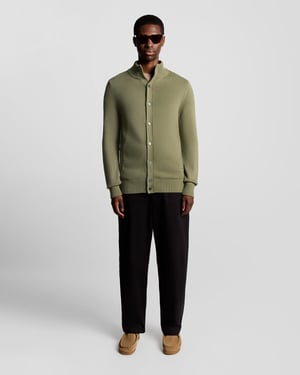 Lyle & Scott wolmix vest - groen