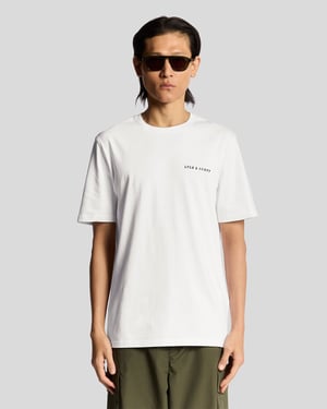 Lyle & Scott Script Logo katoenen T-shirt met ronde hals - wit