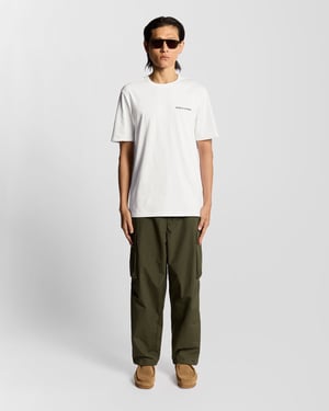 Lyle & Scott Script Logo katoenen T-shirt met ronde hals - wit