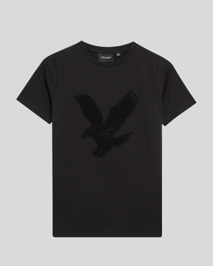 Lyle & Scott jongens Toweling Eagle T-shirt - Zwart