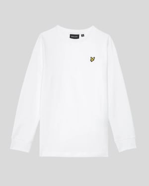 Lyle & Scott Jongens T-shirt met lange mouwen van katoen - Wit