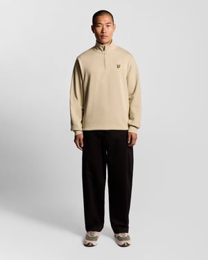 Lyle & Scott Katoenen Loopback 1/4 Zip Sweatshirt - Grijs
