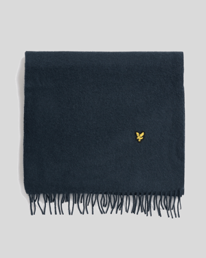 Lyle & Scott Lamswol Blend Sjaal - Marineblauw