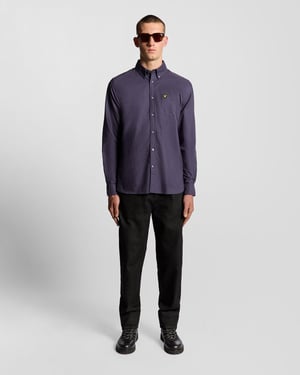Lyle & Scott Katoenen Overhemd met Knopen - Grijs