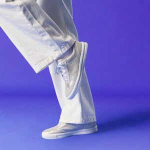 Makea Court Metallic Leren Schoenen