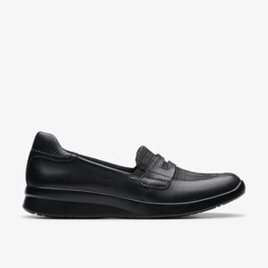 Ellowyn Penny Zwarte Leren Schoenen