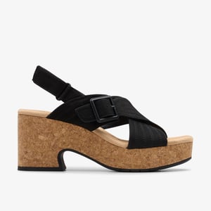 Nerisa West Zwarte Nubuck Sandalen