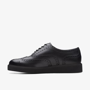 Glickly Brogue 2 Zwarte Leren Schoenen