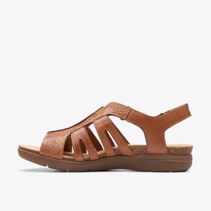 April Belle Tan Leren Sandalen
